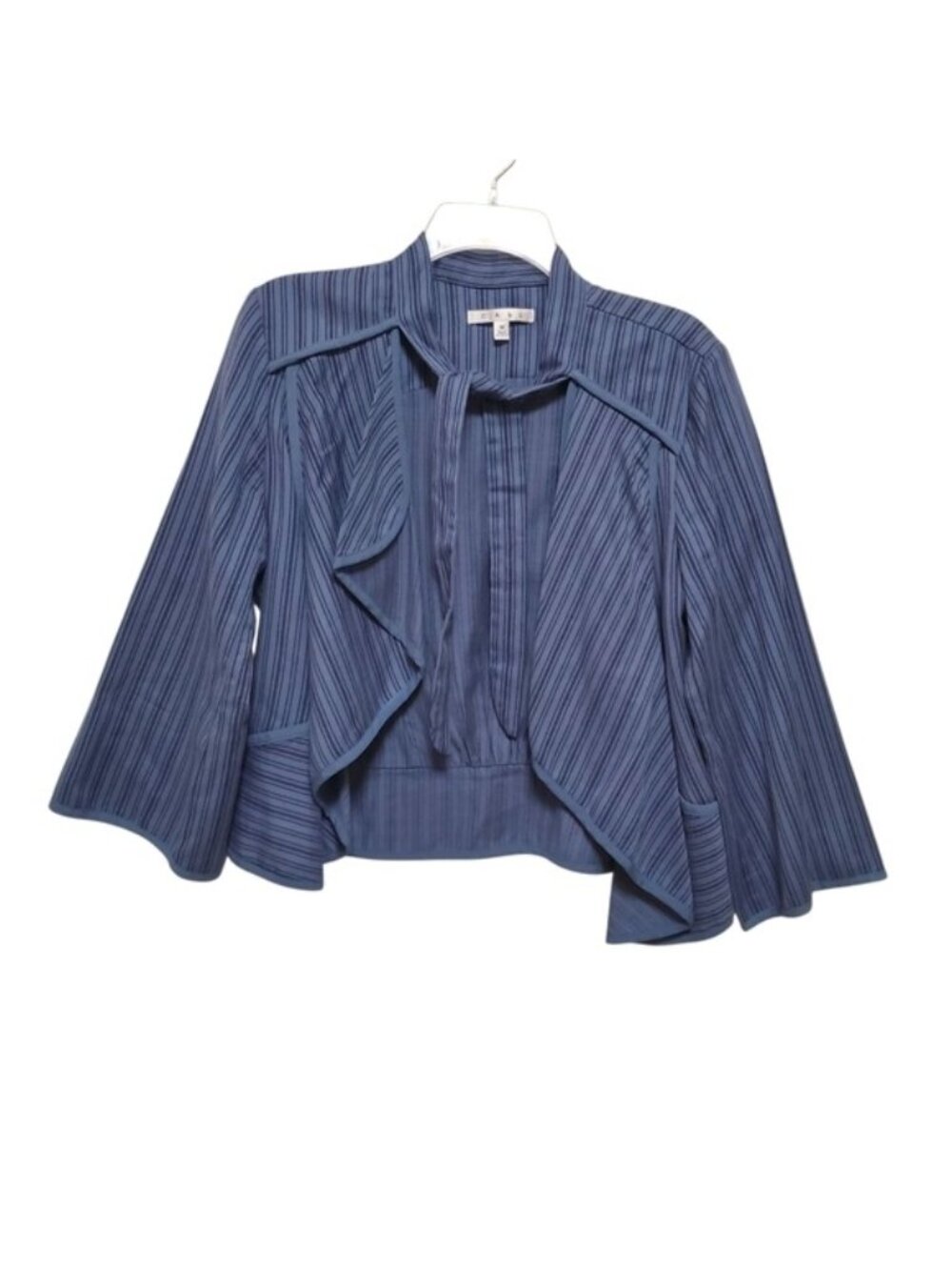 Cabi Ruffle Denim Jacket Romantic Peplum M